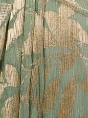 Adrianna Papell Green Foil Leaf Draped Gown - Image 6 of 6