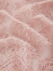 Pink Ruffle Lace Long Sleeve Blouse - Image 8 of 8