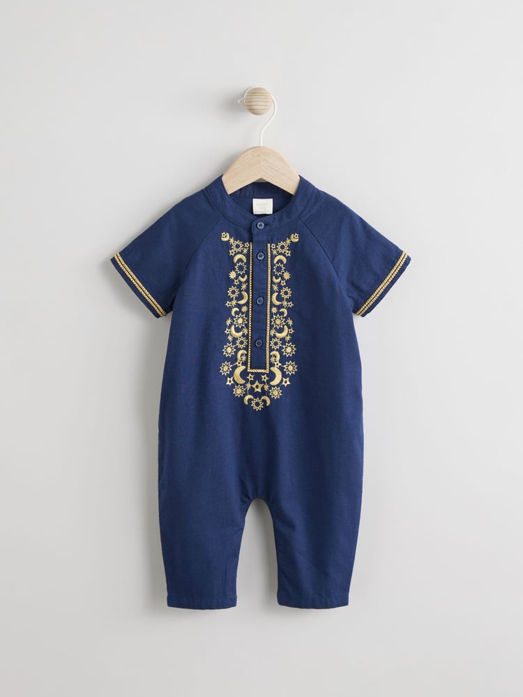 Navy Occasion Baby Romper (0mths-2yrs) - Image 1 of 5