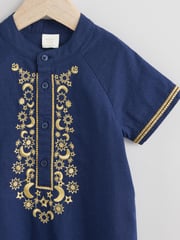 Navy Occasion Baby Romper (0mths-2yrs) - Image 3 of 5
