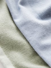 Blue/Sage Green Stripe 2 Pack Long Sleeve Woven Check Pyjamas (3-16yrs) - Image 7 of 8