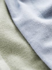 Blue/Sage Green Stripe 2 Pack Long Sleeve Woven Check Pyjamas (3-16yrs) - Image 8 of 8