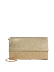 Dune London Gold Esmes Structured Foldover Clutch - Image 1 of 6
