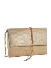Dune London Gold Esmes Structured Foldover Clutch - Image 5 of 6