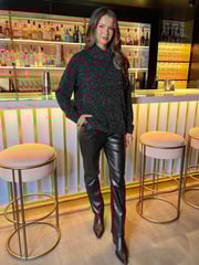 AX Paris Roll Neck Black Sparkle Jumper - Image 2 of 4
