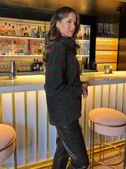 AX Paris Roll Neck Black Sparkle Jumper - Image 4 of 4