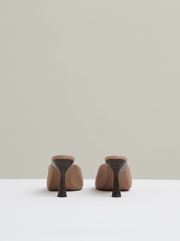 Reiss Blush Justine Leather Heeled Mules - Image 5 of 5
