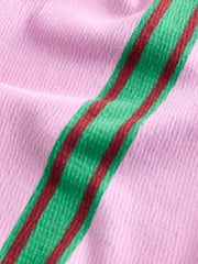 Pink/Green Stripe Textured Barrel Leg Trousers (3mths-7yrs) - Image 7 of 9