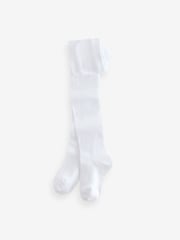 White 5 Pack Cotton Rich School Tights - Image 2 of 6