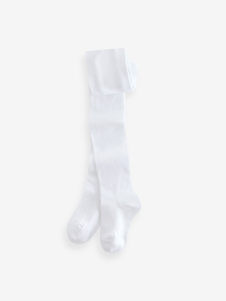 White 5 Pack Cotton Rich School Tights - Image 6 of 6