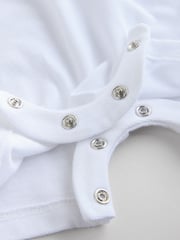 Blue/White Textured Baby Rompers 2 Pack - Image 8 of 9