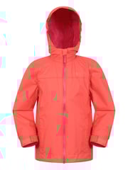 Mountain Warehouse Berry Pink Kids Torrent Waterproof Jacket - Image 1 of 5