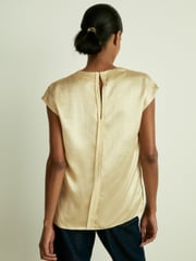 Reiss Cream Fina Satin Cowl-Neck Top - Image 5 of 6