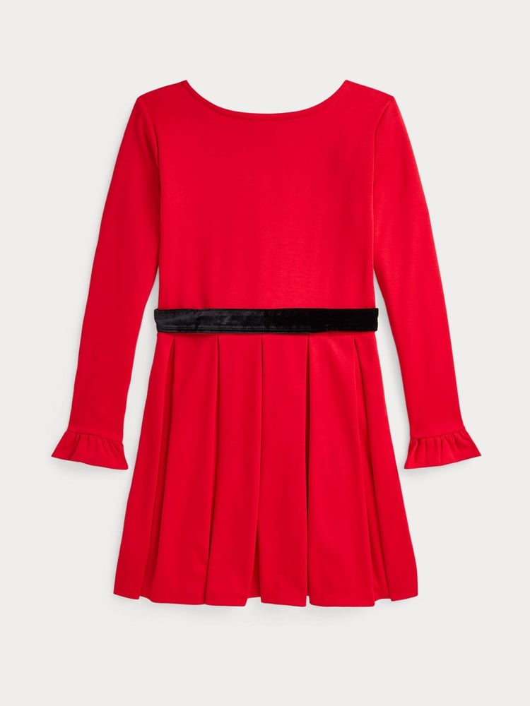 Polo Ralph Lauren Girls Red Belted Occasion Dress - Image 2 of 2