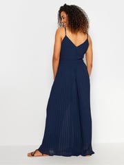 M&Co Blue Pleated Jumpsuit - Image 3 of 5