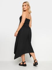 Yours Curve Black Shir Bandeau Midi Dress - Image 3 of 5