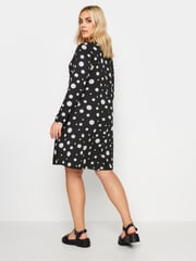 Yours Curve Black Dot Printed Mini Dress - Image 3 of 4