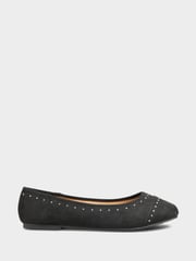 Yours Curve Black Ground Wide Fit Blaise Ballerinas - Image 3 of 5