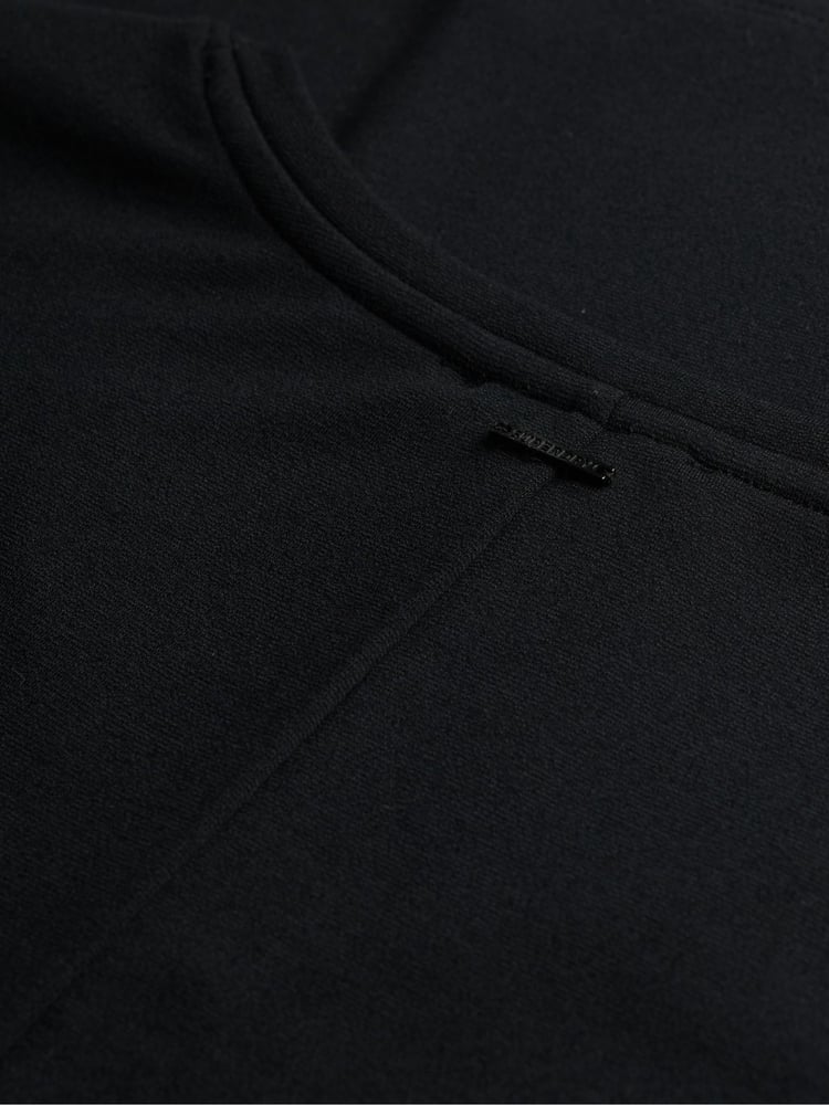 Superdry Black Short Sleeve V-Neck Midi Jersey 100% Cotton. Dress - Image 6 of 6