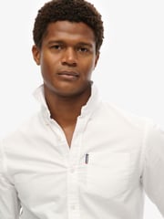 Superdry White 100% Cotton Essentials Oxford Shirt - Image 4 of 6