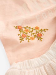 Peach Pink 100% Cotton T-Shirt & Skirt Set (3mths-7yrs) - Image 7 of 8