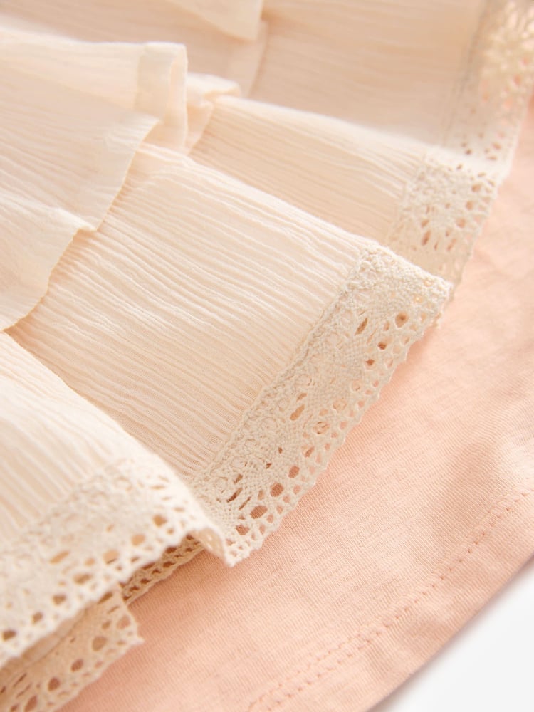 Peach Pink 100% Cotton T-Shirt & Skirt Set (3mths-7yrs) - Image 8 of 8