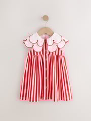 Rot mit Herzmuster - Ärmelloses Sommerkleid mit Kragen (3 Monate bis 7 Jahre) - Bild 5 von 9