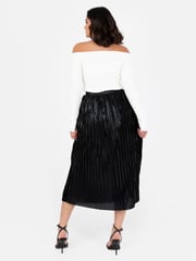Lovedrobe Pleated Metallic Midi Skirt - Image 2 of 6