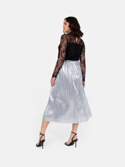 Lovedrobe Pleated Metallic Midi Skirt - Image 4 of 6