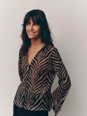 Zebra Long Sleeve Mesh Shirt - Image 2 of 8