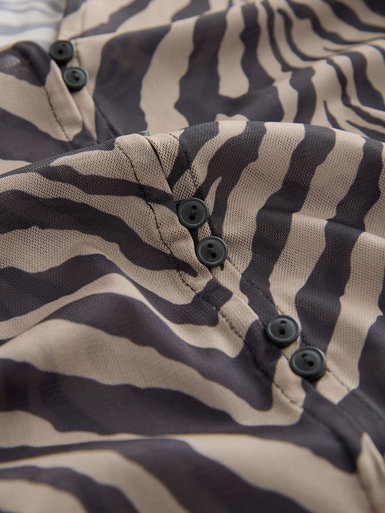 Zebra Long Sleeve Mesh Shirt - Image 8 of 8