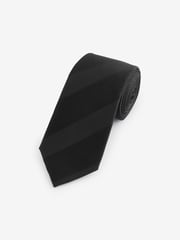 Black Stripe Silk Design Tie - Image 1 of 3