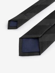 Black Stripe Silk Design Tie - Image 3 of 3