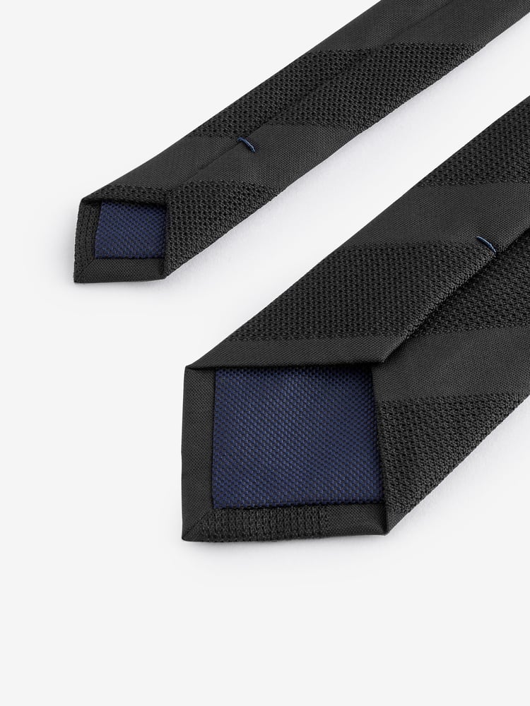 Black Stripe Silk Design Tie - Image 3 of 3