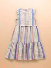 Joules Poppie Blue & Pink Woven Midi Dress - Image 2 of 4