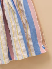 Joules Poppie Blue & Pink Woven Midi Dress - Image 4 of 4