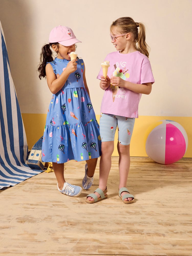 Joules Poppie Blue Woven Midi Dress - Image 2 of 8