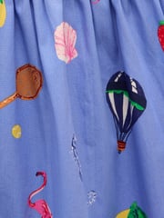 Joules Poppie Blue Woven Midi Dress - Image 7 of 8