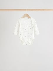 Black and White Baby Long Sleeve Bodysuits 5 Pack - Image 3 of 13
