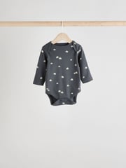 Black and White Baby Long Sleeve Bodysuits 5 Pack - Image 5 of 13