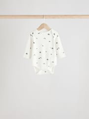 Black and White Baby Long Sleeve Bodysuits 5 Pack - Image 8 of 13