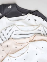 Black/White Baby Short Sleeve Bodysuits 5 Pack - Image 10 of 13