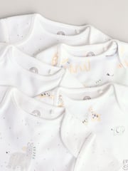 White Baby Animal Print Short Sleeve Bodysuits 5 Pack - Image 10 of 13