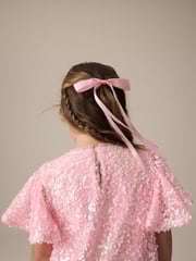 Pink Sparkle Angel Sleeve Sequin Party Dress (3-16yrs) - Image 4 of 9