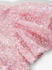 Pink Sparkle Angel Sleeve Sequin Party Dress (3-16yrs) - Image 8 of 9