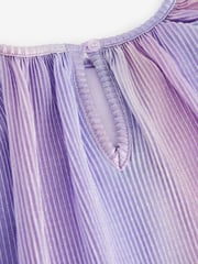 Lilac Purple Rainbow Sparkle Angel Sleeve Party Dress (3-16yrs) - Image 8 of 10