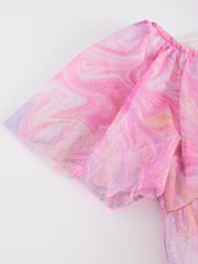 Pink Rainbow Sparkle Mesh Party Dress (3-16yrs) - Image 9 of 10