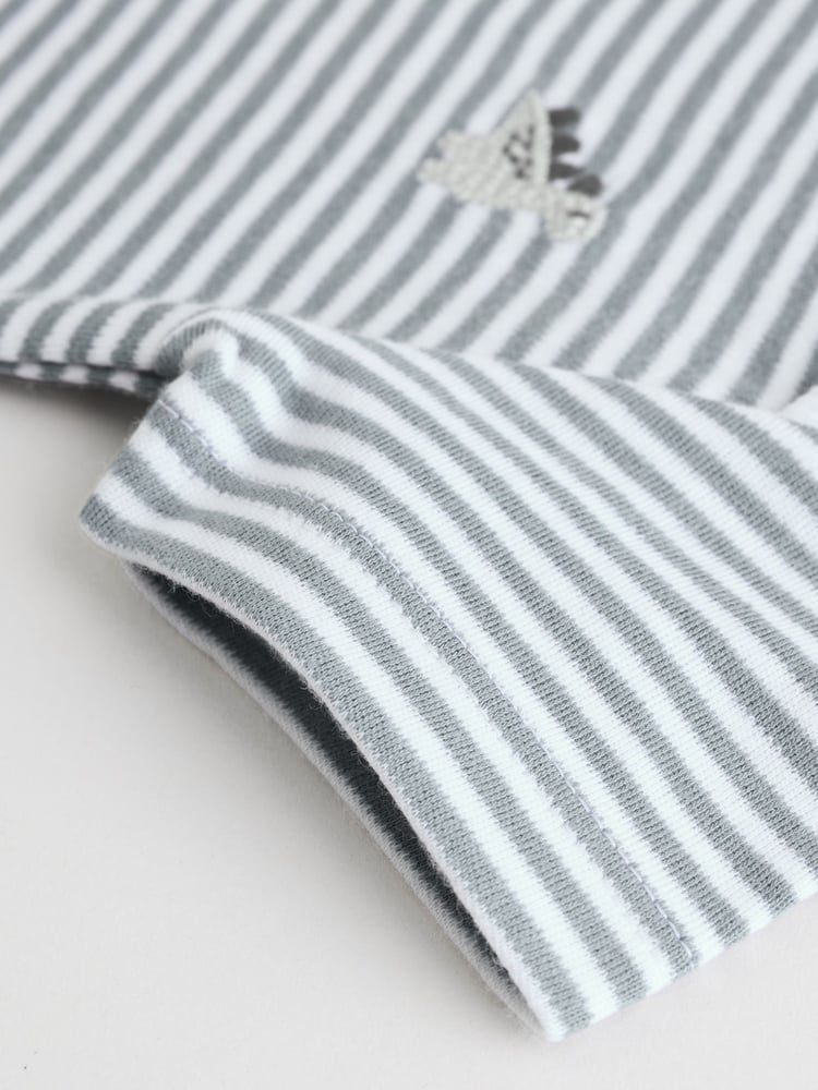 Grey Dinosaur Short Sleeve Baby Bodysuits 5 Pack - Image 12 of 12