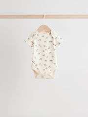 Grey Dinosaur Short Sleeve Baby Bodysuits 5 Pack - Image 4 of 12