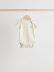 Grey Dinosaur Short Sleeve Baby Bodysuits 5 Pack - Image 5 of 12